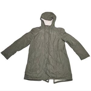 Old Navy Women’s Sherpa-Lined Hooded Parka Jacket Olive Green Size M